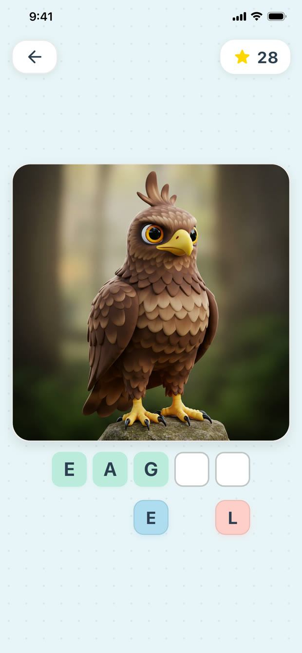 Collect by Letters spelling game