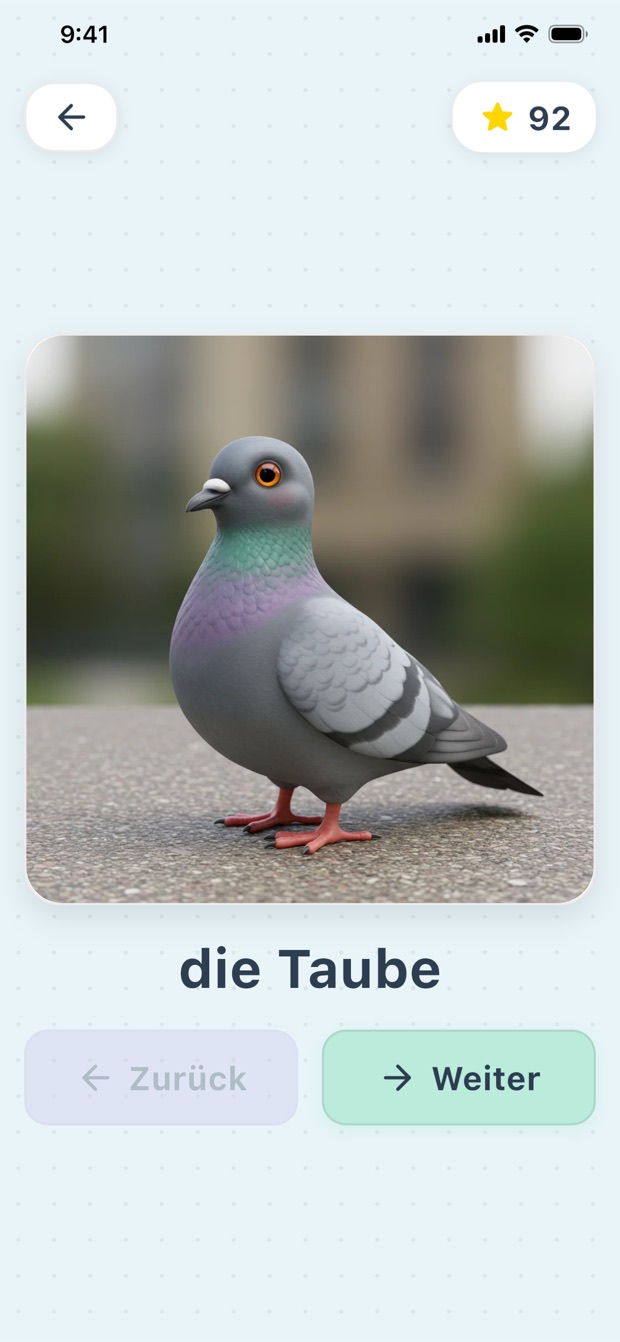 Lernspiel „Wörter lernen“ mit dem Wort „Küche“