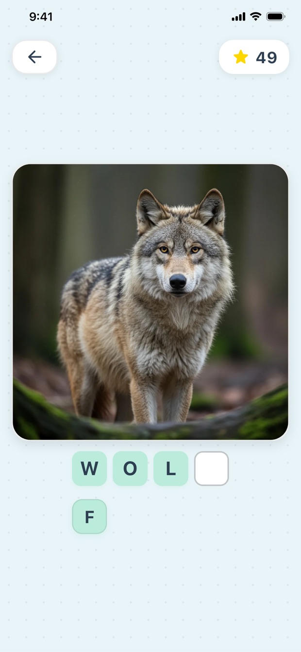 Collect by Letters spelling game