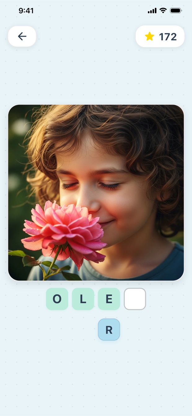 Juego para formar palabras con letras
