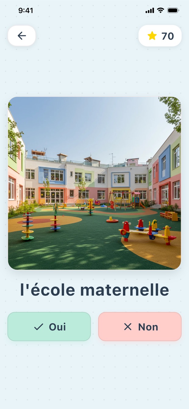 Jeu de vocabulaire « Oui ou non » avec une abeille